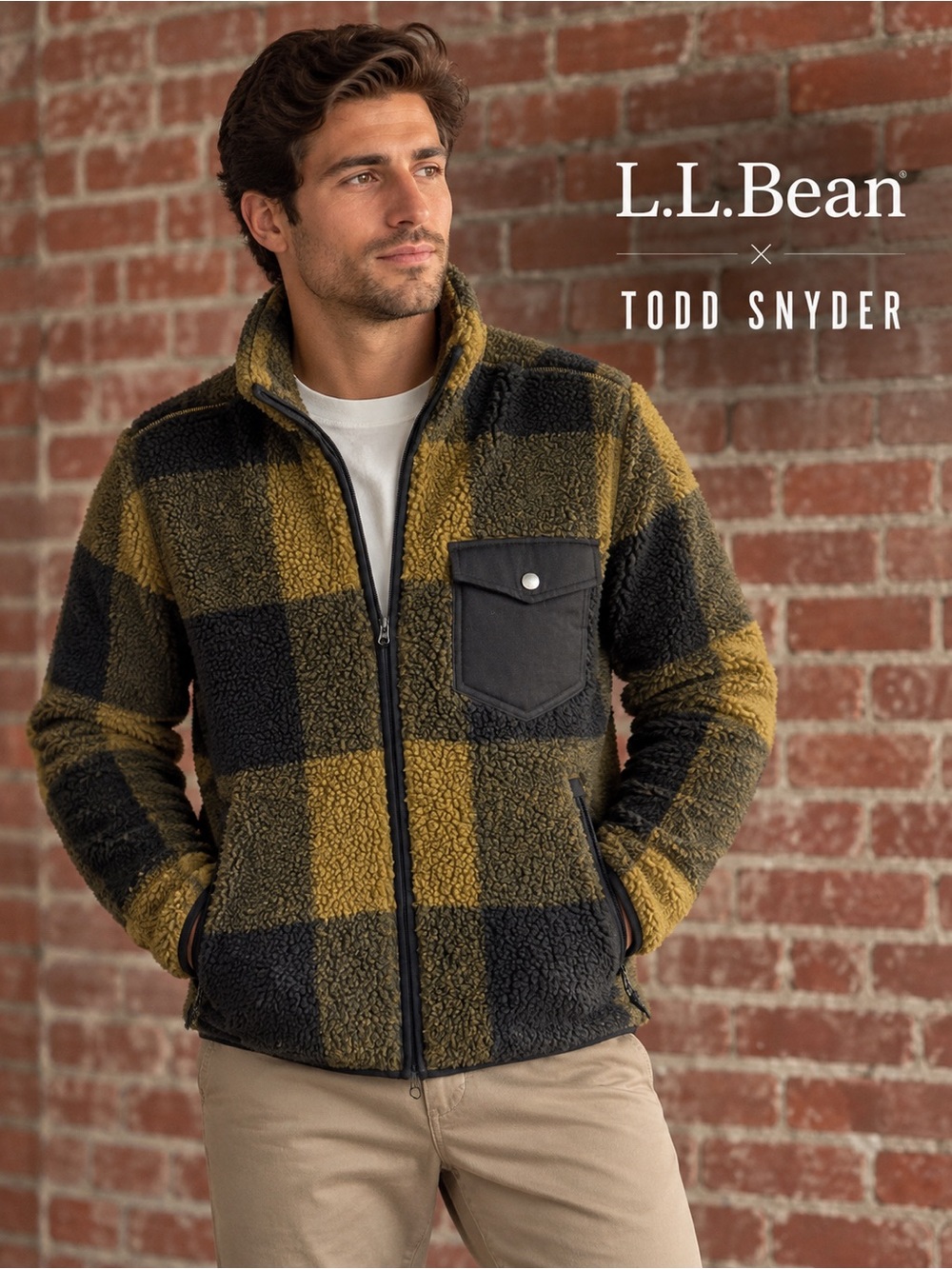 Todd Snyder & LL Bean Buffalo Check High Pile Fleece Jacket